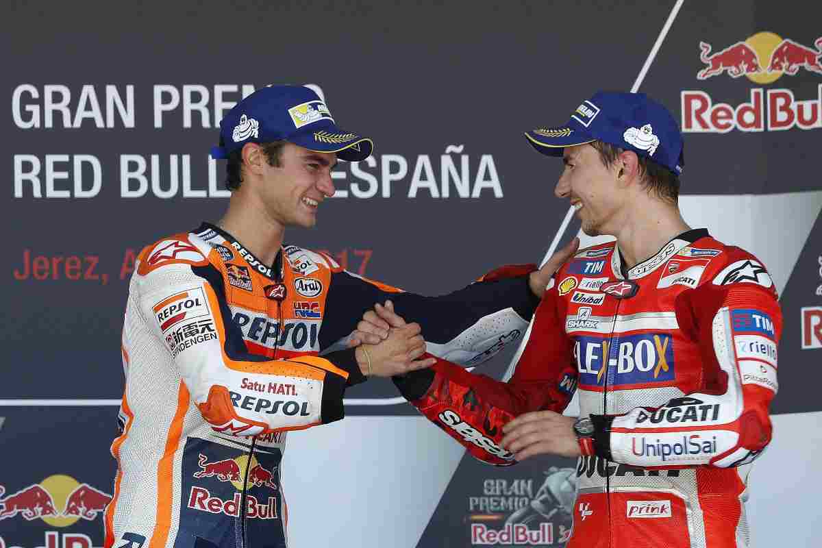 Jorge Lorenzo e Dani Pedrosa spettacolo sul ring