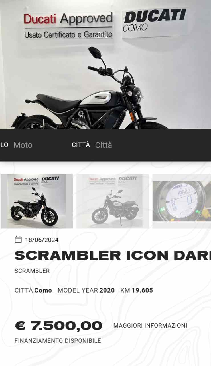 Ducati Scrambler Icon Dark prezzo super