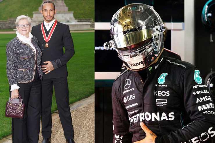 Lewis Hamilton e la mamma