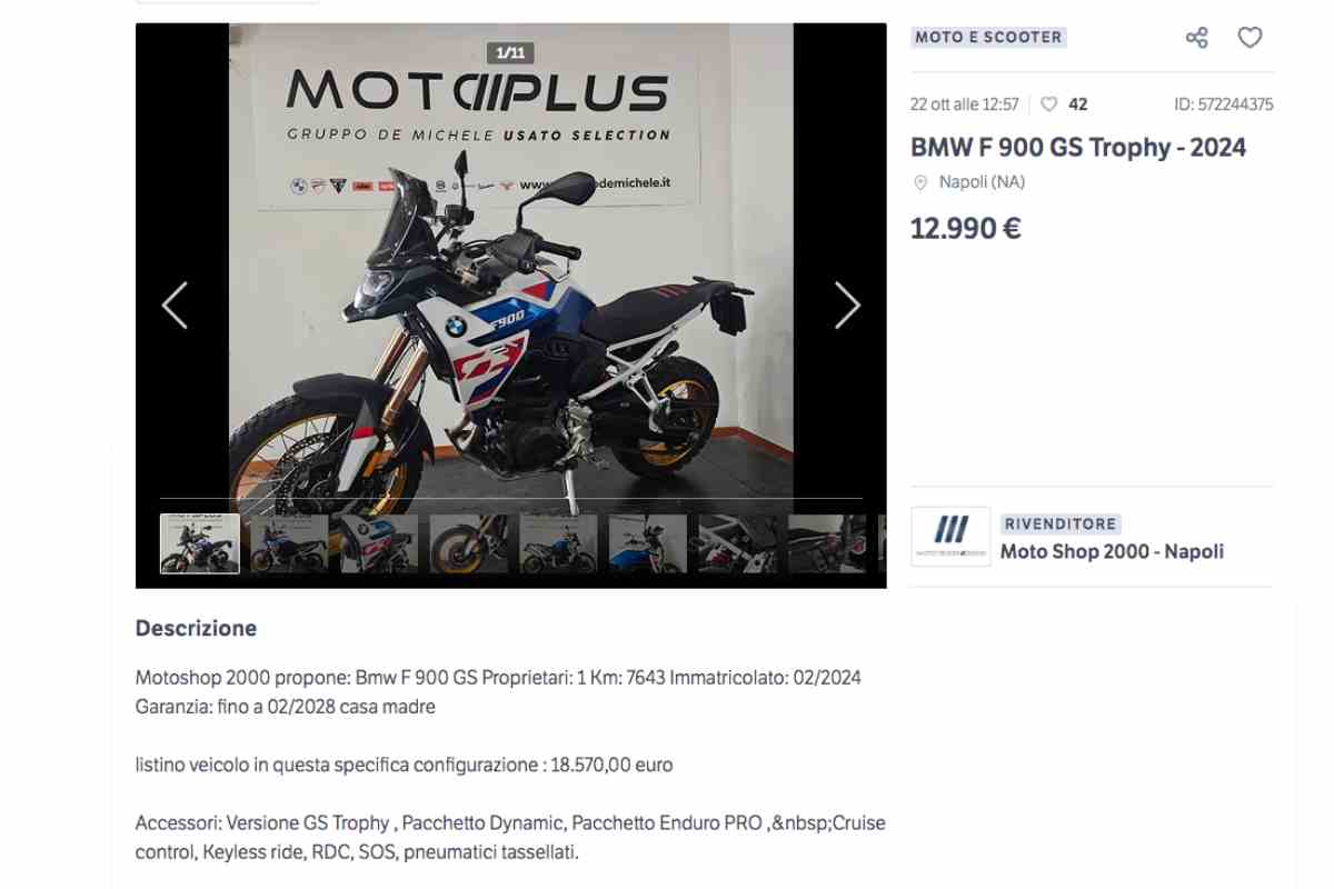 annuncio F900GS BMW usata