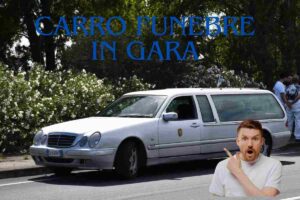 Carro funebre in gara