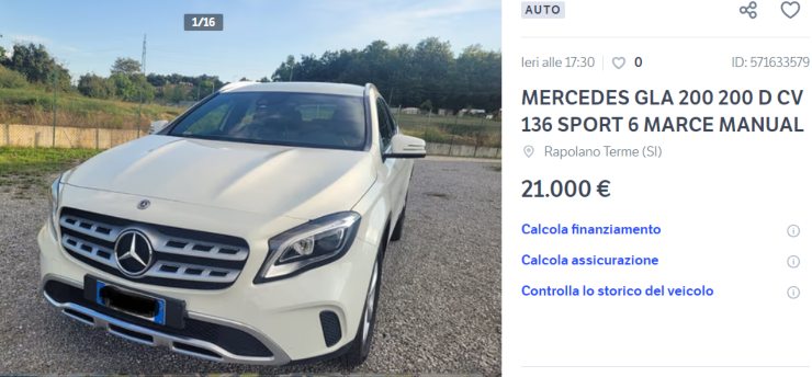 Mercedes GLA occasione mai vista prima