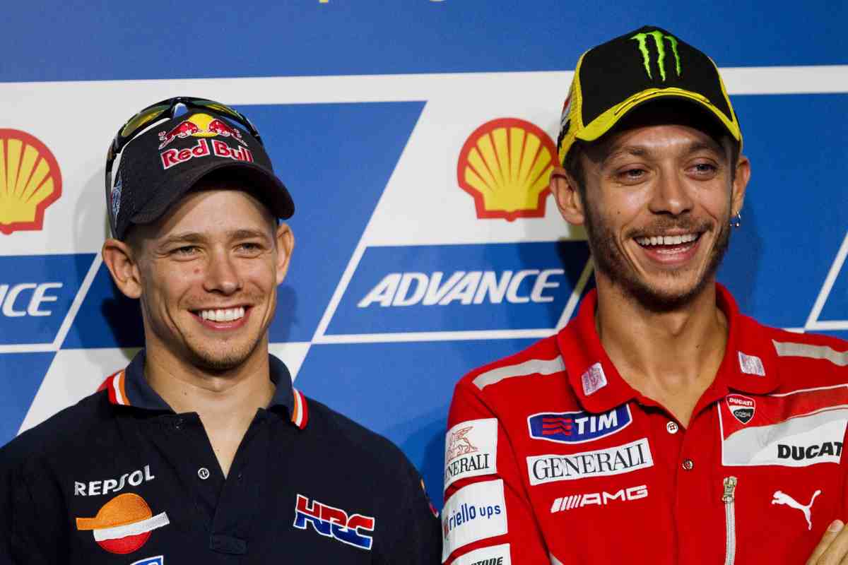 Valentino Rossi e Casey Stoner in MotoGP