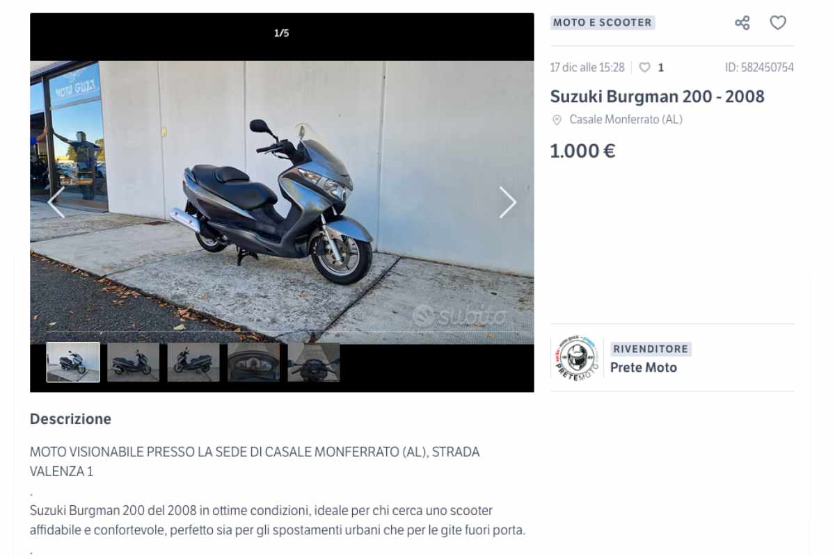 Suzuki Burgman 200 usato