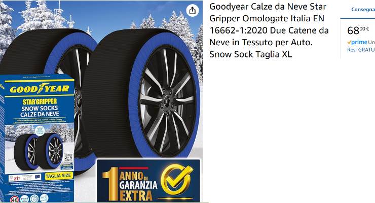 calze auto neve