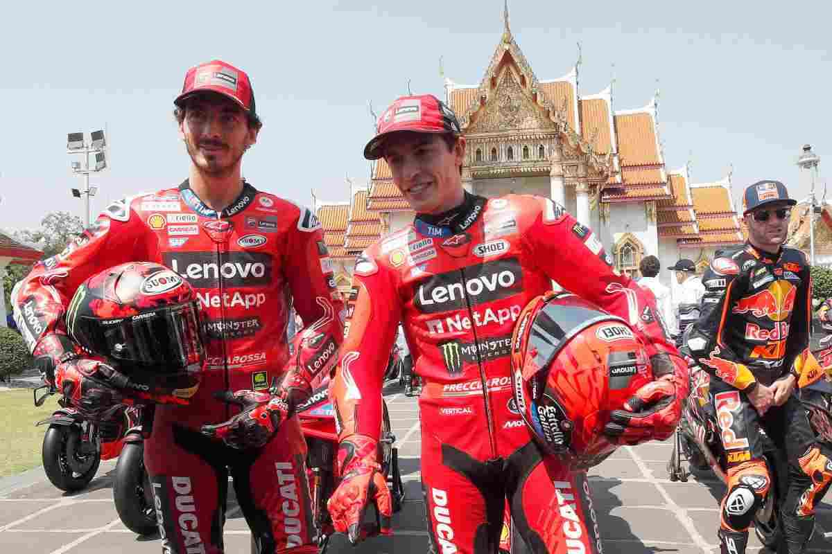 Bagnaia e Marquez sorridenti