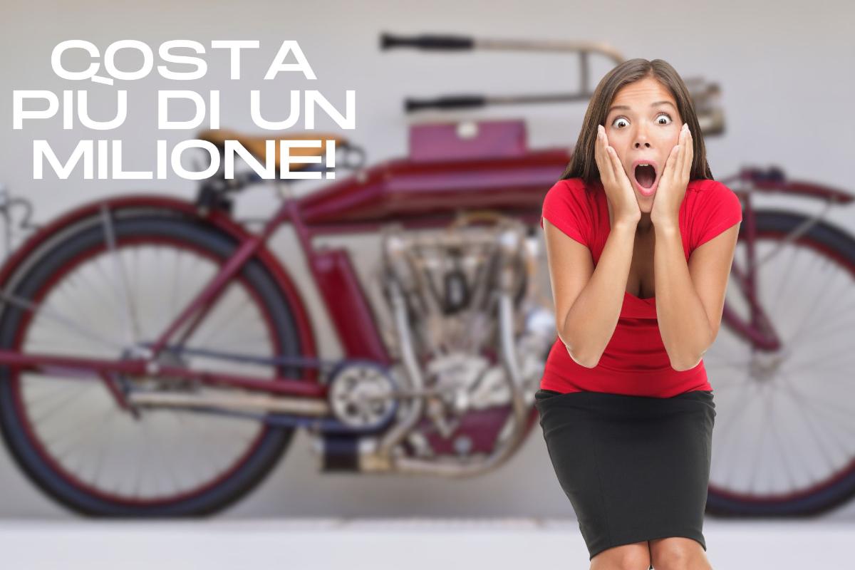 Moto che sembra una bici a un milione di euro