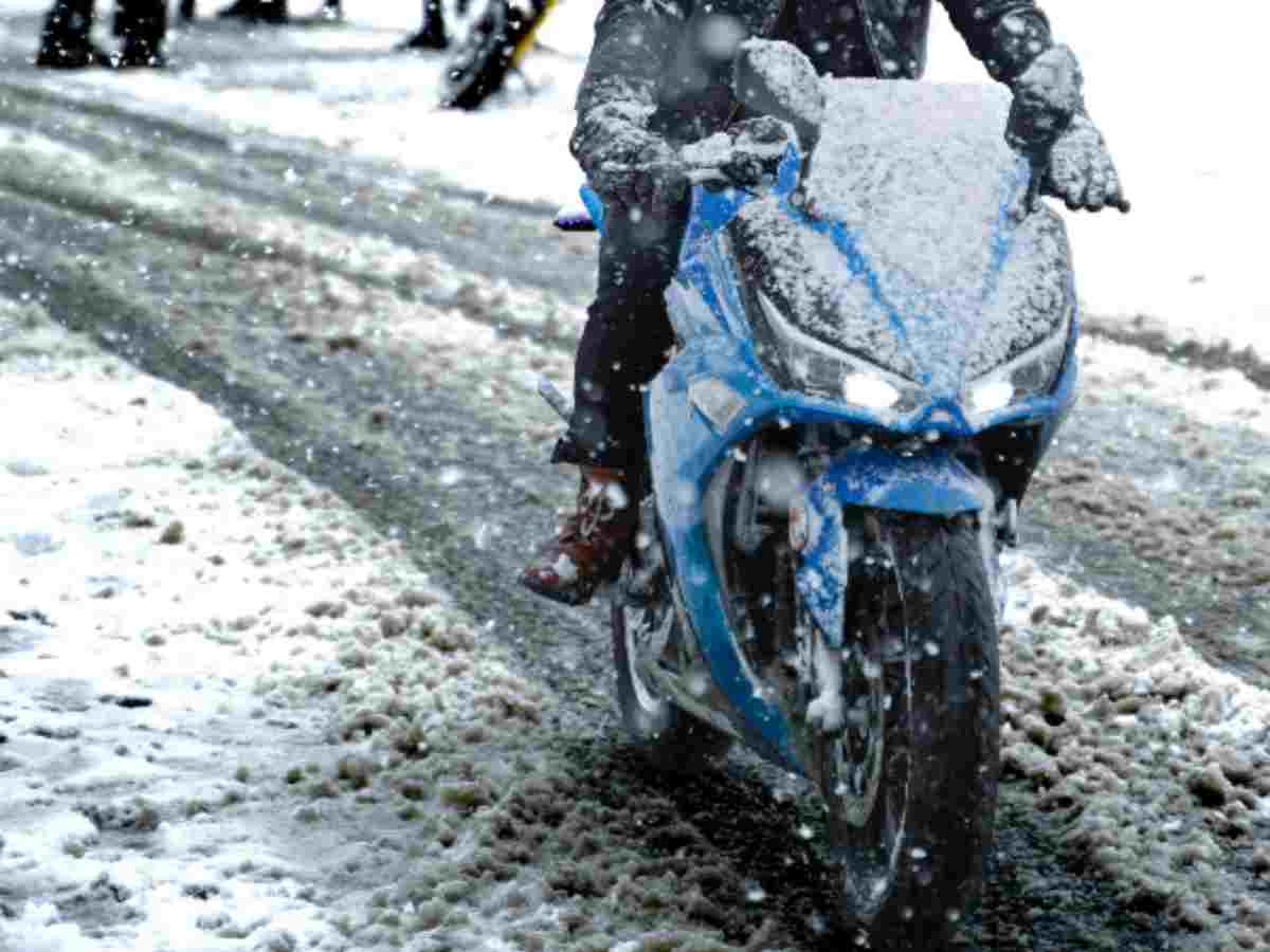 moto in inverno